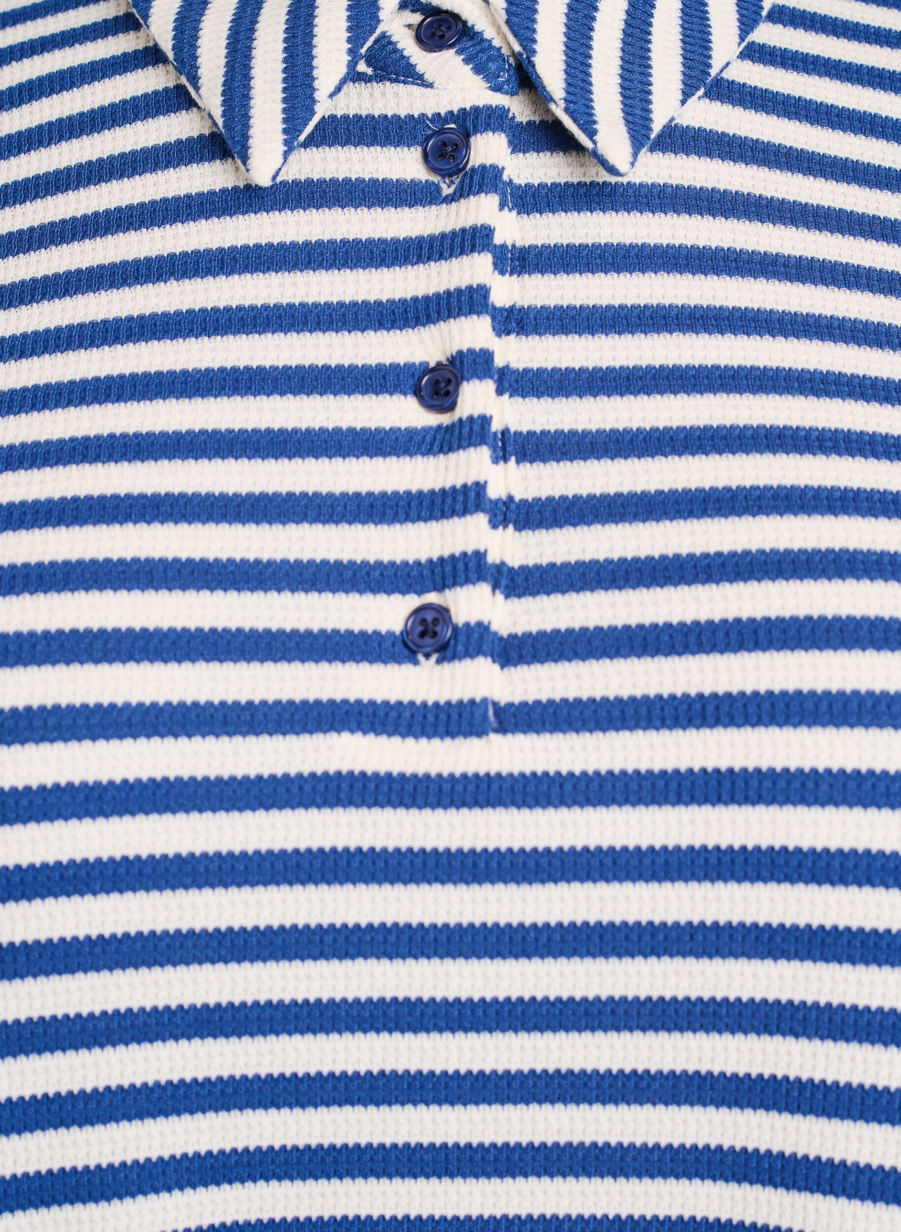 Zizzifashion Short sleeve polo shirt with stripes, Blue, Packshot image number 2