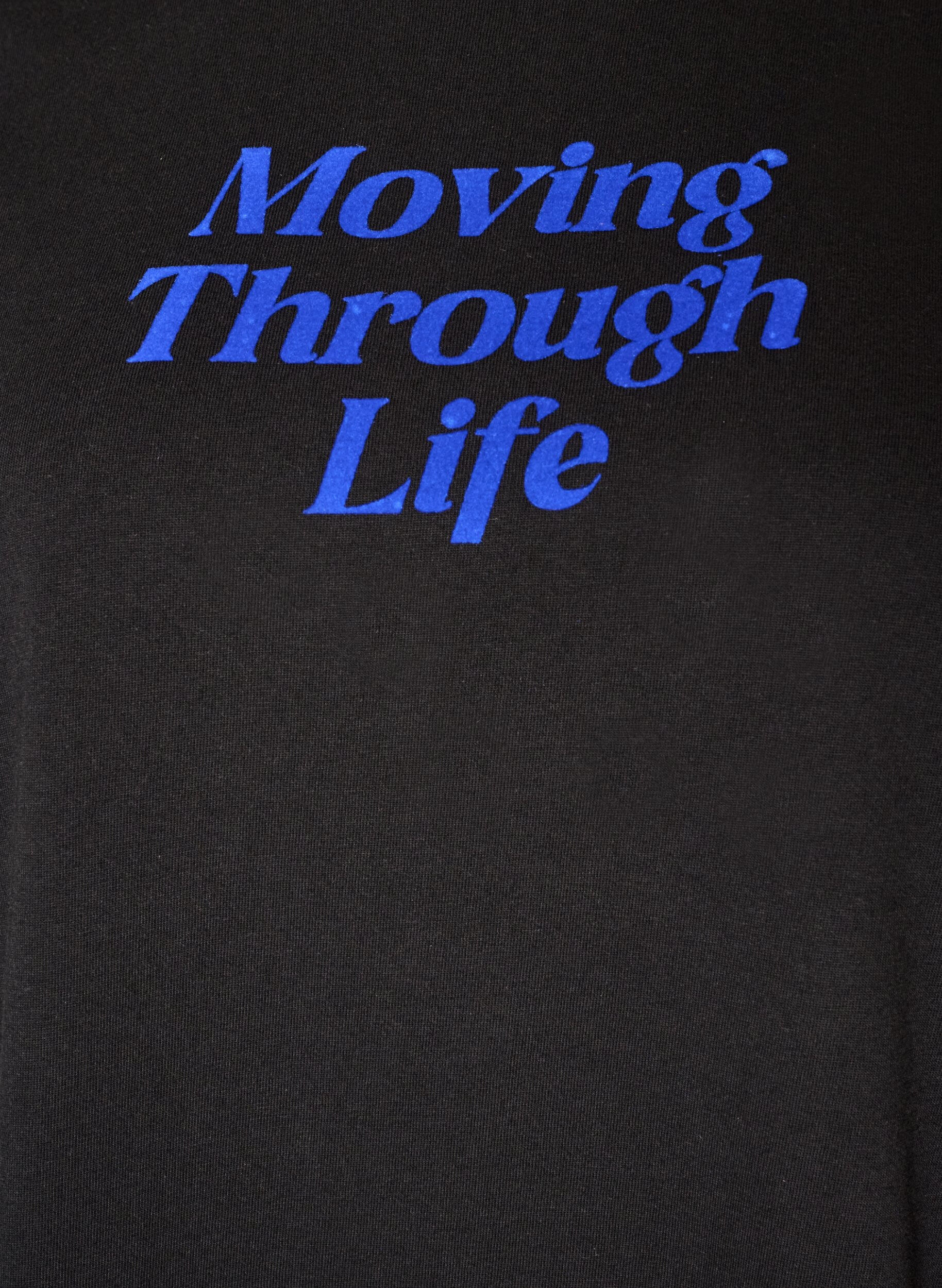 ZizzifashionCotton T-shirt with text print, Black, Packshot image number 2