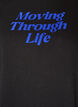 Cotton T-shirt with text print, Black, Packshot image number 2