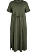 Midi dress in cotton with short sleeves, Green, Packshot image number 0