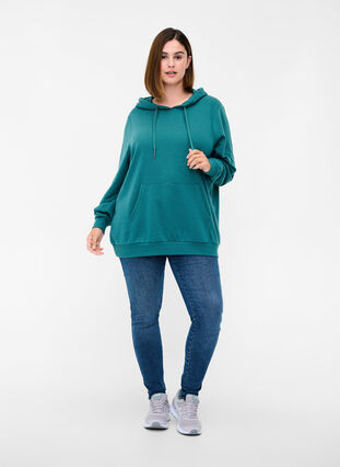 Sweatshirt with hood and pockets, Pacific, Model image number 2