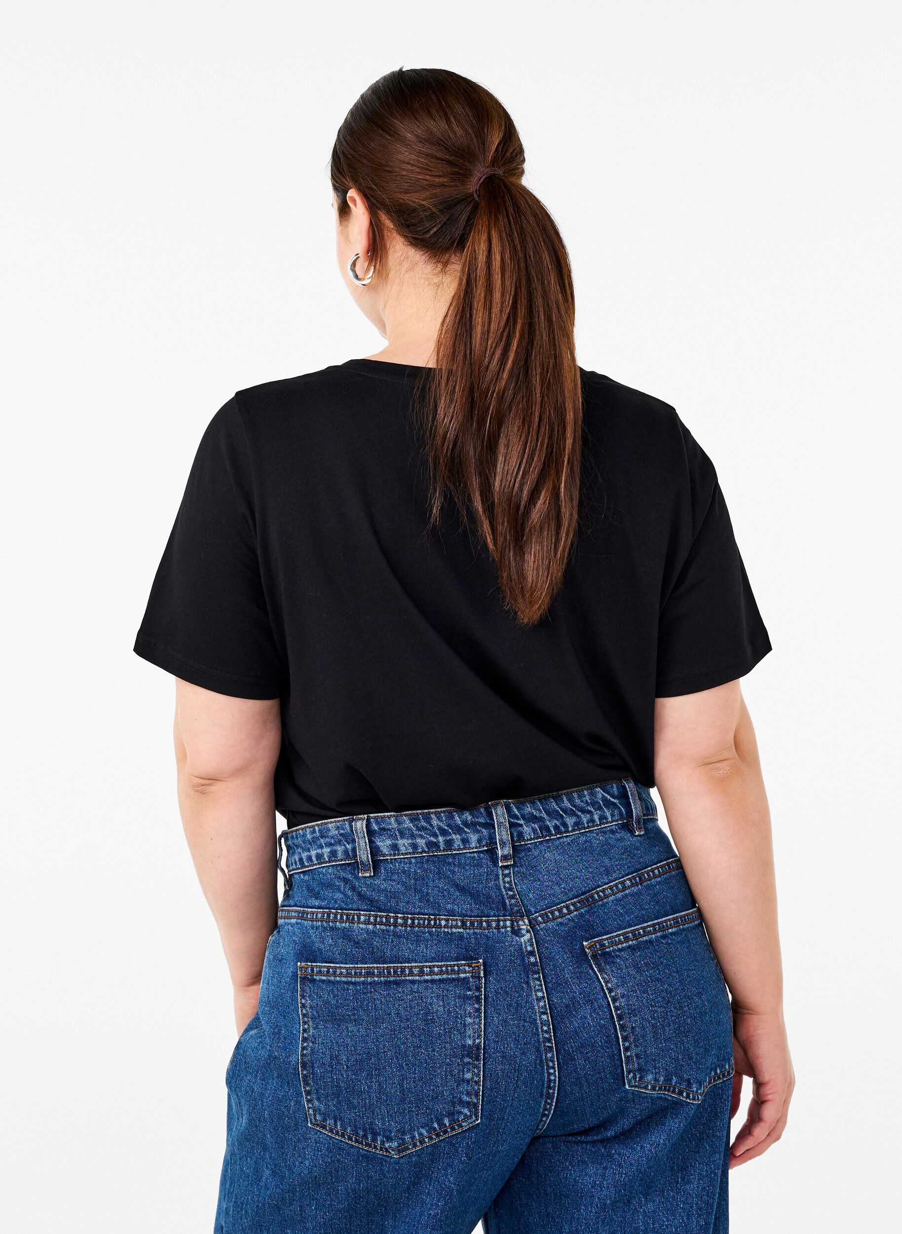 Zizzifashion Christmas t-shirts in 100% cotton, Black w. Drinks, Model image number 1