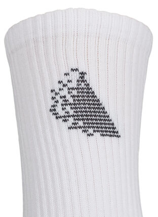 3-pack of sports socks, White/Black Logo, Packshot image number 1