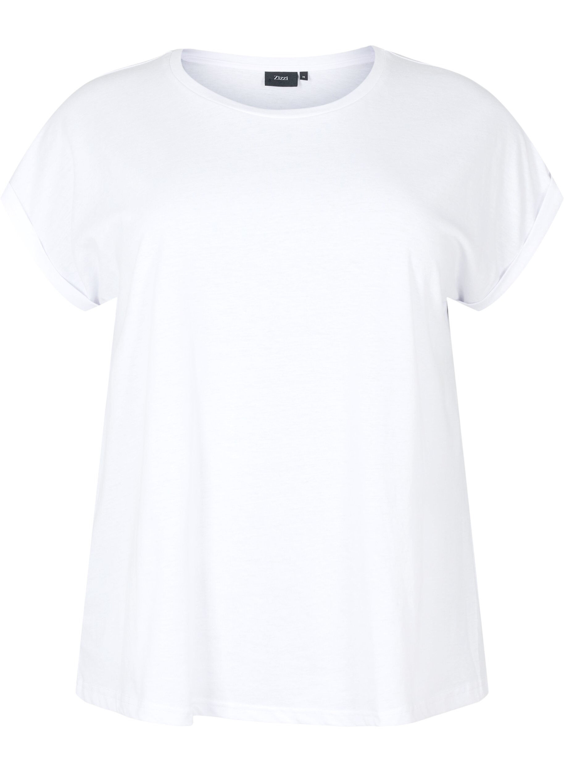 Short sleeved cotton blend t-shirt