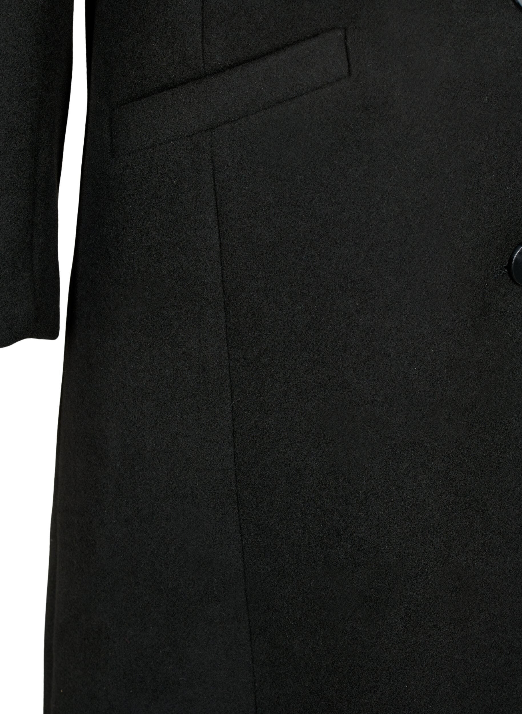 Zizzifashion Coat with buttons and pockets, Black, Packshot image number 3