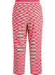 Striped pyjama trousers with a high waist and wide legs, Red, Packshot image number 1