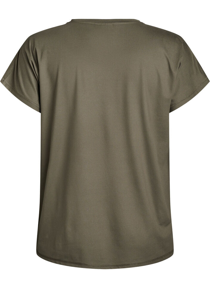 Solid-coloured training T-shirt, Green, Packshot image number 1