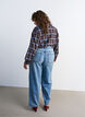 Checked shirt with a loose fit, Brown, Model image number 2