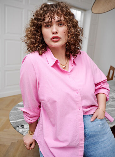Long-sleeved cotton shirt, Pink Frosting, Image image number 0