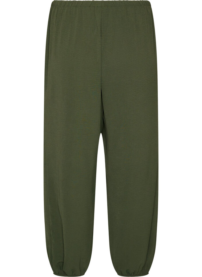 High-waisted balloon trousers, Green, Packshot image number 1