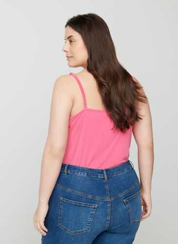 Top with lace details, Fandango Pink, Model image number 1