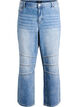 Wide-leg jeans with stitching details, Blue, Packshot image number 0