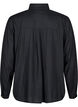 Long-sleeved linen and viscose shirt, Black, Packshot image number 1