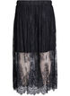 Long lace skirt with elastic waist, Black, Packshot image number 1
