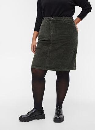 Cotton velvet skirt, Urban Chic, Model image number 2