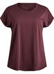 Short-sleeved t-shirt in a cotton blend, Dark Bordeaux, Packshot image number 0