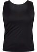 Fitted basic top in a smooth fabric, Black, Packshot image number 0