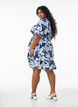 Floral wrap dress with short sleeves, Blue, Model image number 2