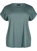 Short sleeved cotton blend t-shirt, Green, Packshot image number 0