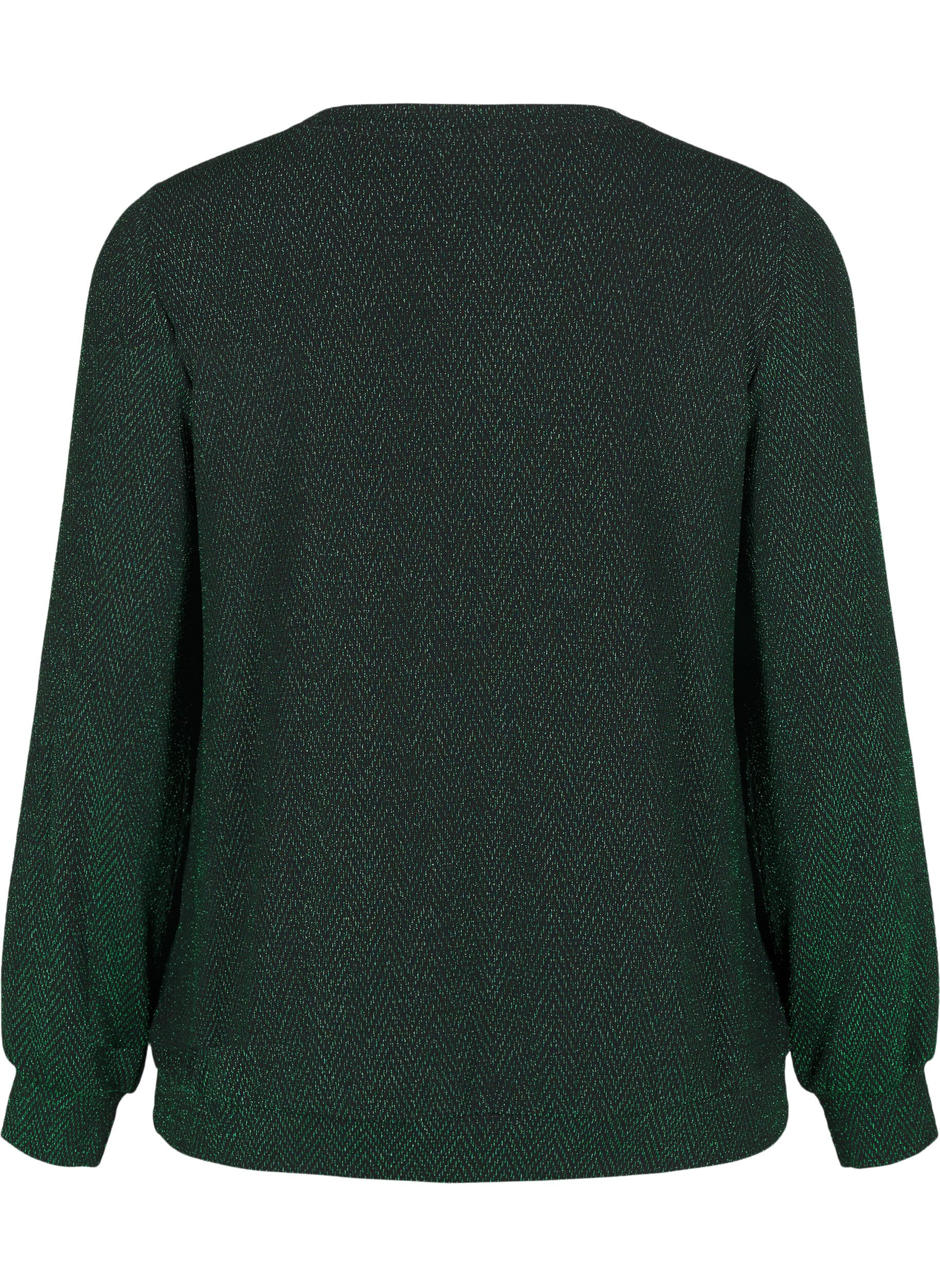 Zizzifashion Blouse with glitter pattern, Scarab ZigZagShimmer, Packshot image number 1