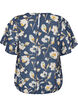 Blouse with balloon shape and wing sleeves, Blue, Packshot image number 1