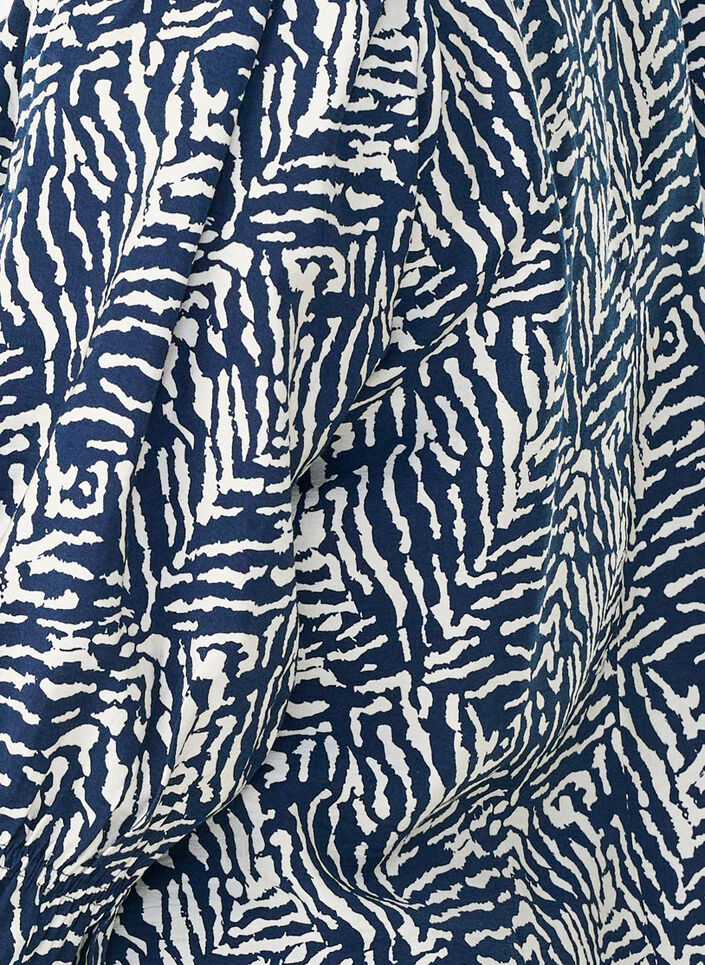 Tunic with 3/4 sleeves and a V-neck, Blue, Packshot image number 2