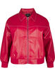 Faux leather bomber jacket, Rhythmic Red, Packshot image number 0