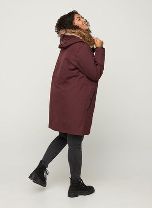 Winter jacket with zip and pockets, Fudge, Model image number 1