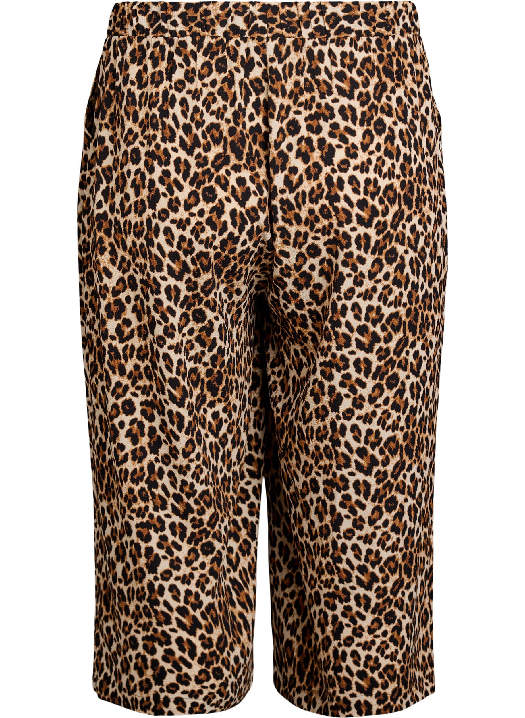 Zizzifashion Culotte trousers with print, Brown, Packshot image number 1