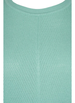 Knitted blouse with long sleeves and ribbed trim, Dusty Jade Green, Packshot image number 2