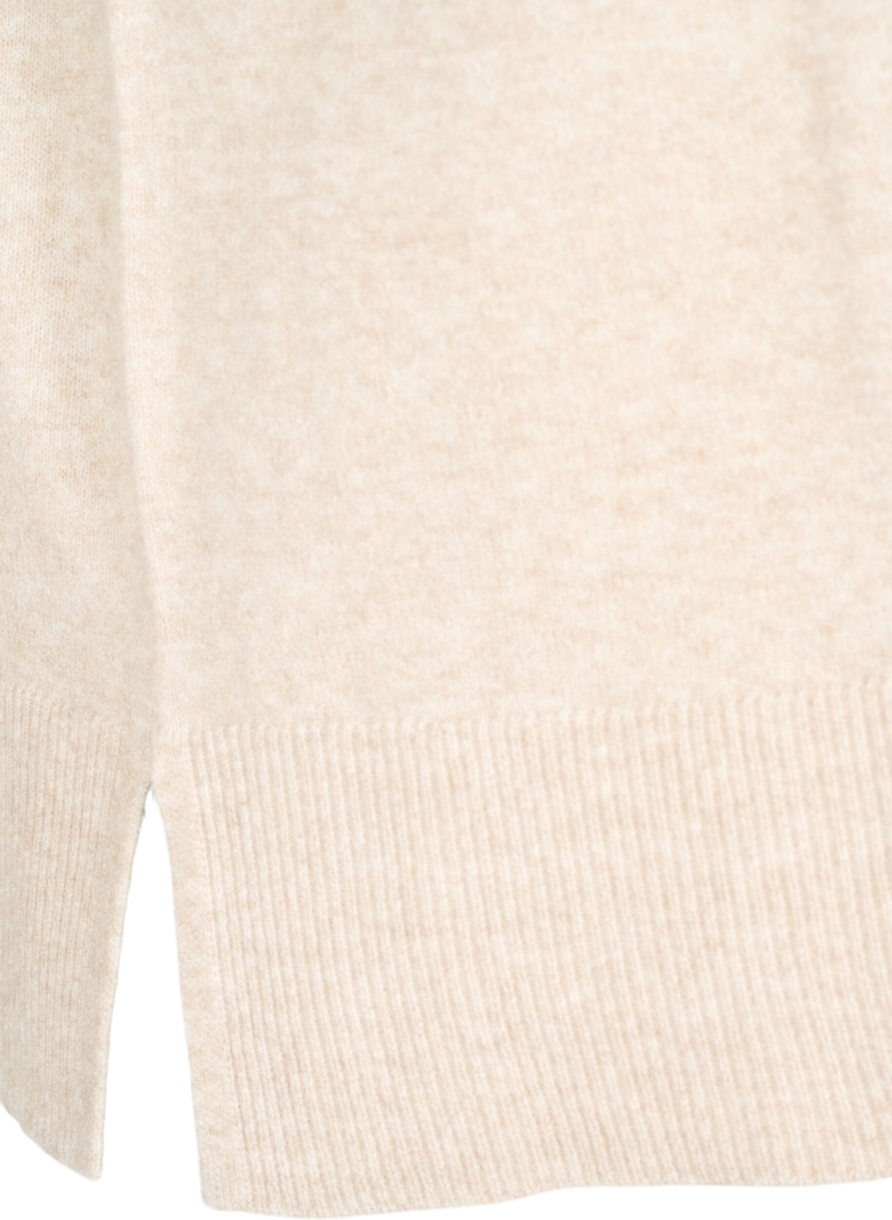 ZizzifashionKnitted vest with ribbed edges, Beige, Packshot image number 3