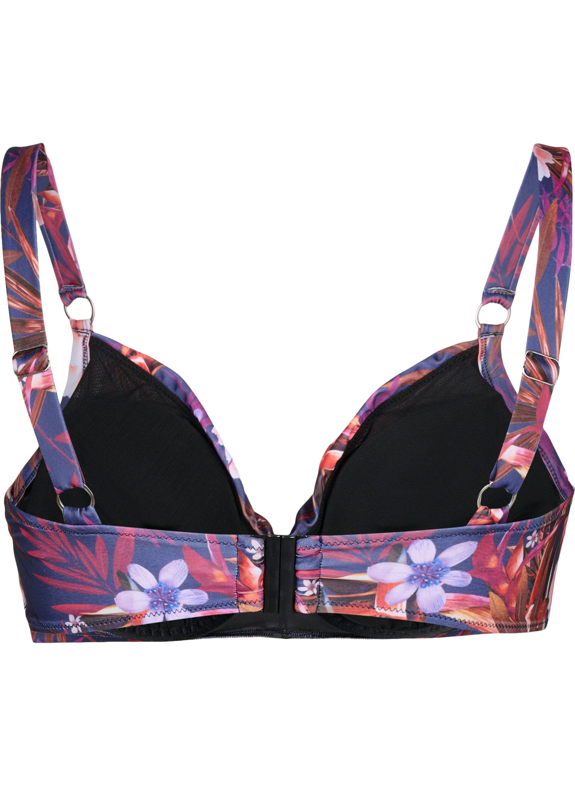 Zizzifashion Printed bikini bra with underwire, Purple Flower, Packshot image number 1