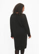 Viscose knit dress with glitter and slits, Black w. DTM Lurex, Model image number 1