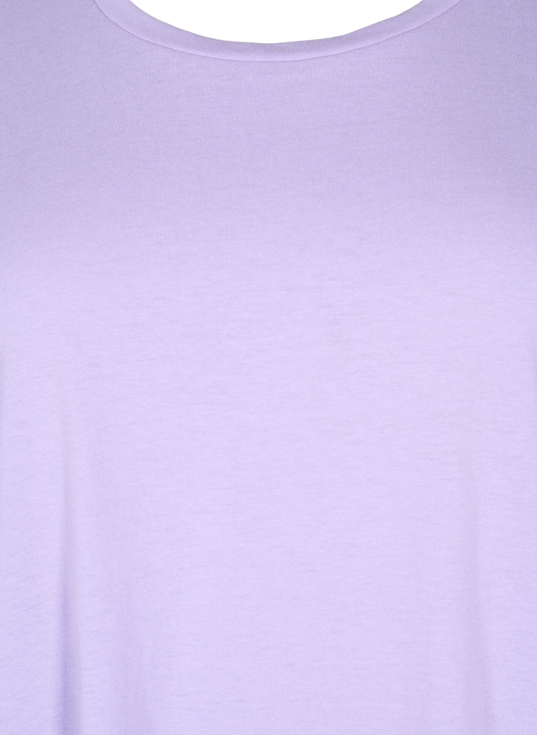 Zizzifashion Short-sleeved cotton blend t-shirt, Purple, Packshot image number 2