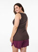 Top with lace trim, Brown, Model image number 2