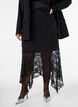 Lace midi skirt with sequins, Black, Model image number 0