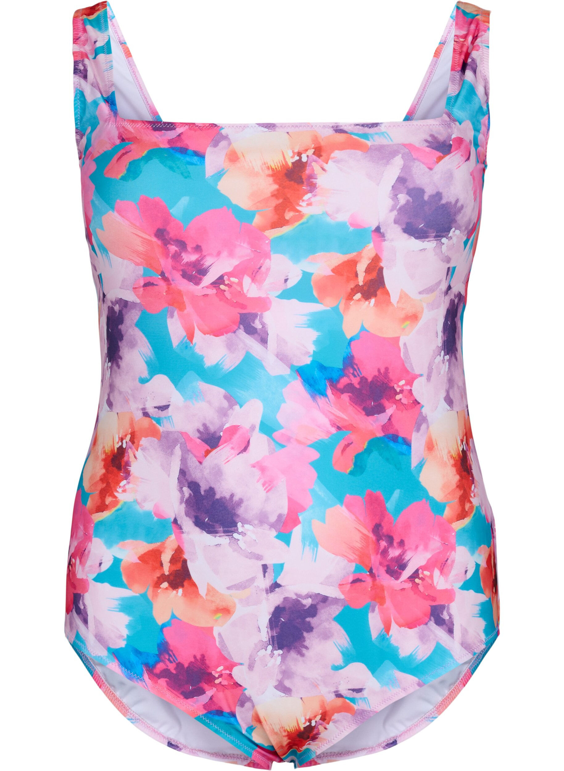 Zizzifashion Swimsuit with print, Pink Flower, Packshot image number 0