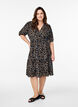 Wrap dress with short sleeves, Fossil w.Bl.Leo AOP, Model image number 2