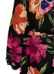 Maxi dress with a wrap-over neckline and long sleeves, Black, Packshot image number 3