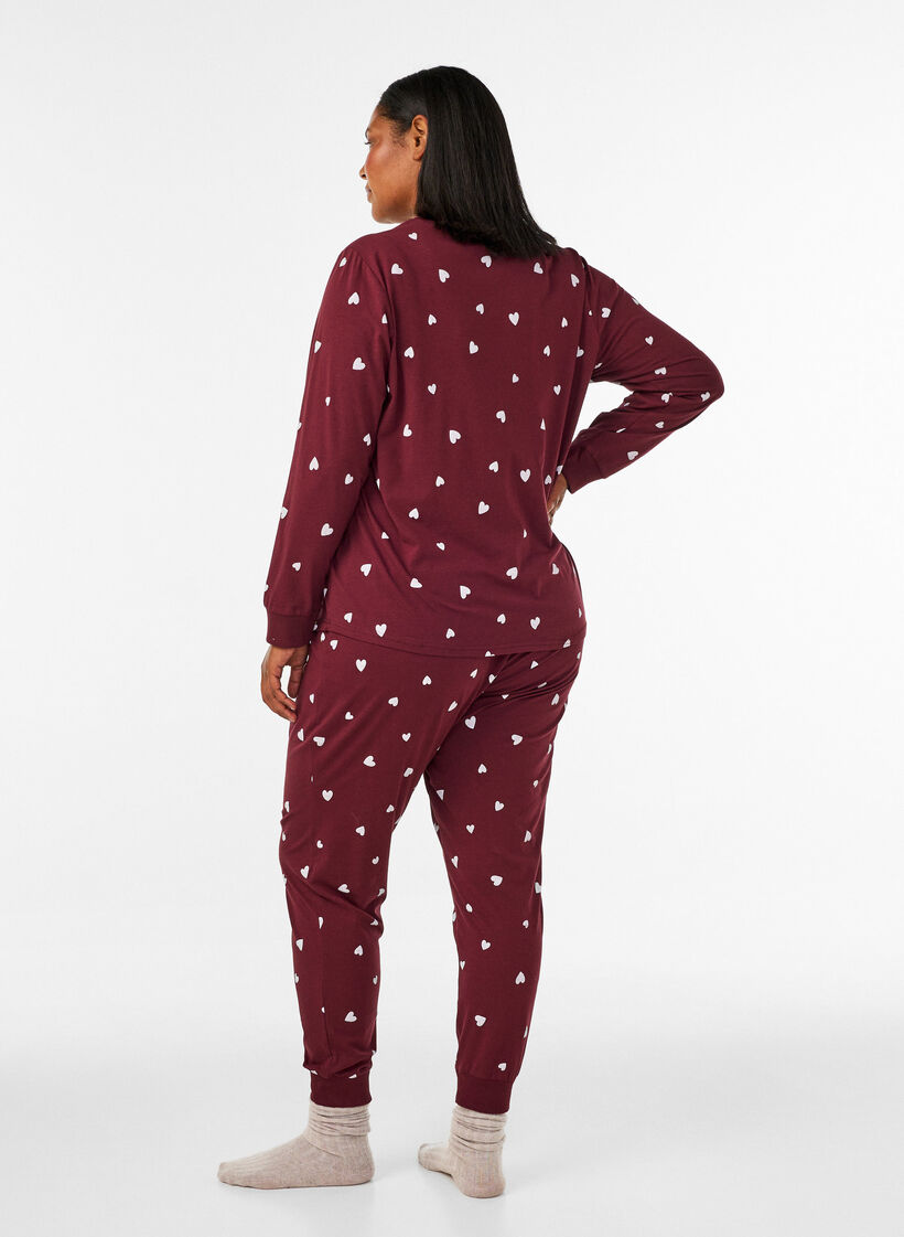 Printed pyjama bottoms, Red, Model image number 1
