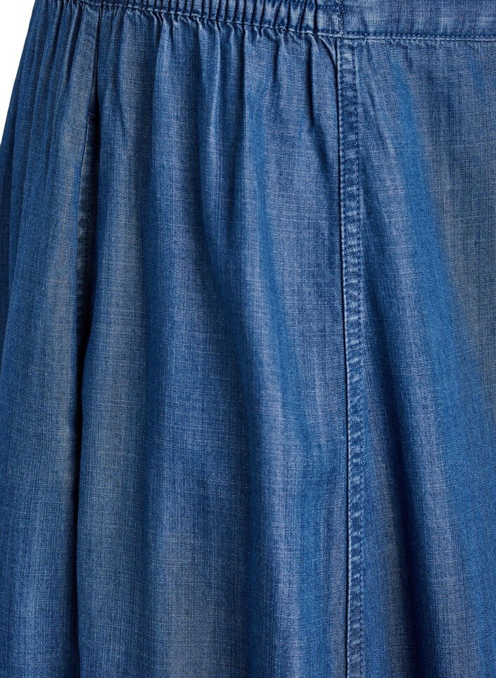 Maxi skirt in lyocell with a denim look, Blue, Packshot image number 2