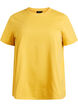 Basic cotton t-shirt with a round neck, Yellow, Packshot image number 0