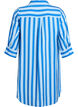 Short dress with collar and chest pocket, Blue, Packshot image number 1