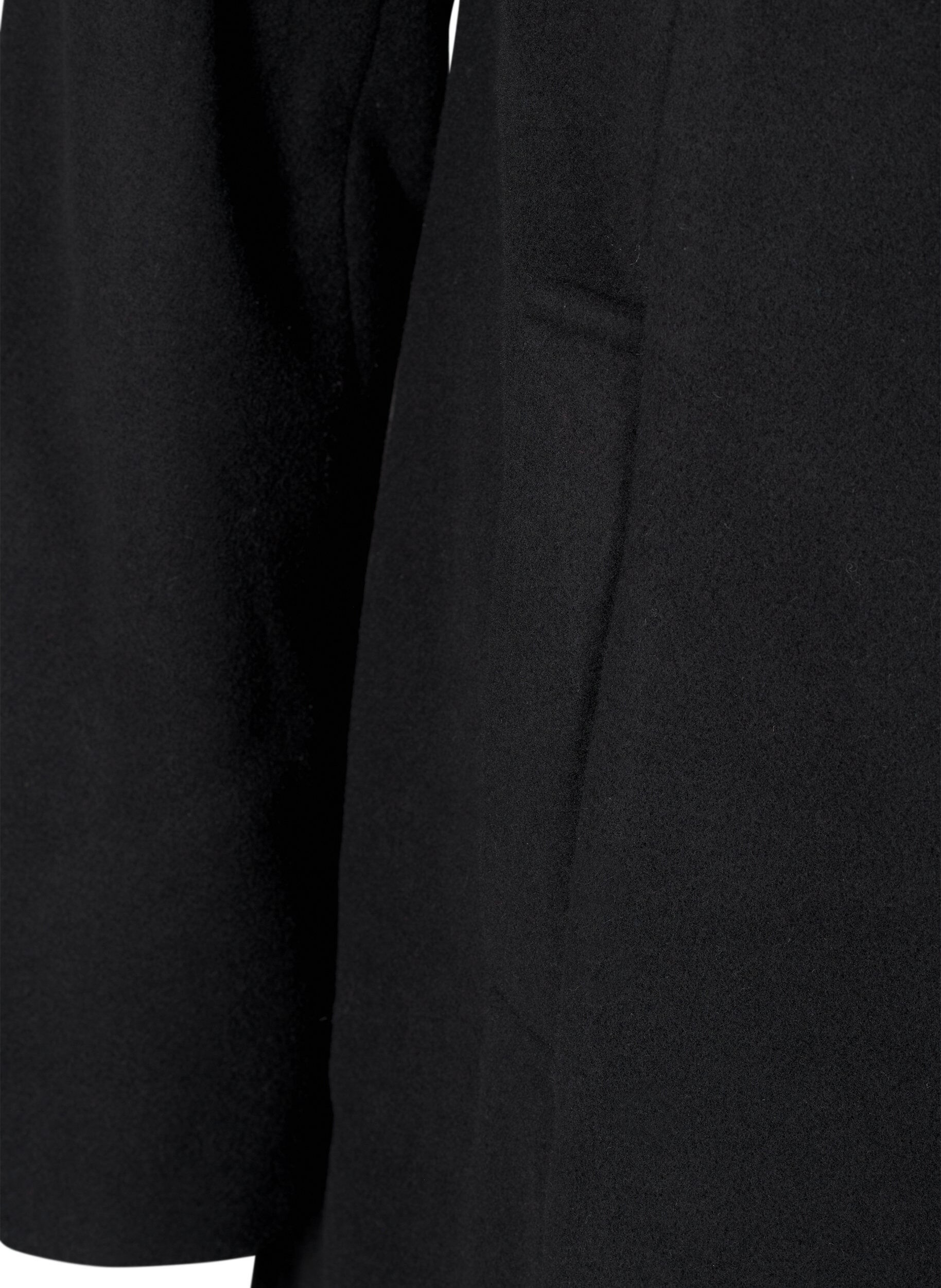 Zizzifashion Short A-line coat, Black, Packshot image number 3
