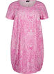 Short-sleeved, printed cotton dress, Pink, Packshot image number 0