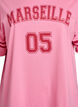 Sporty oversized college T-shirt, Pink, Packshot image number 2