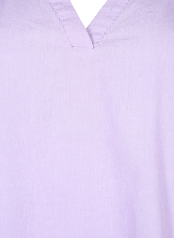 Sleeveless cotton top with ruffles, Purple, Packshot image number 2