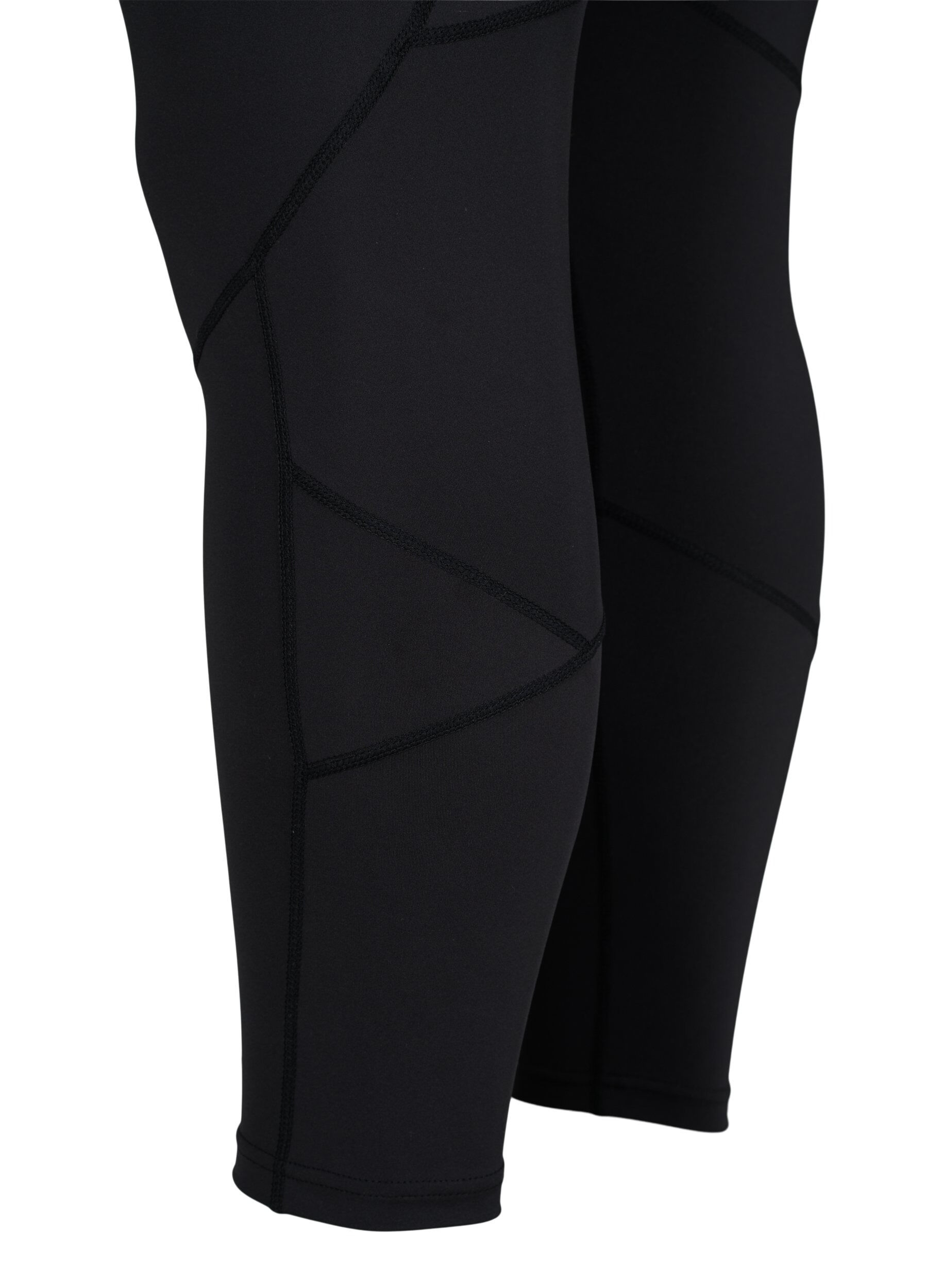 Zizzifashion Solid-coloured gym leggings, Black, Packshot image number 3