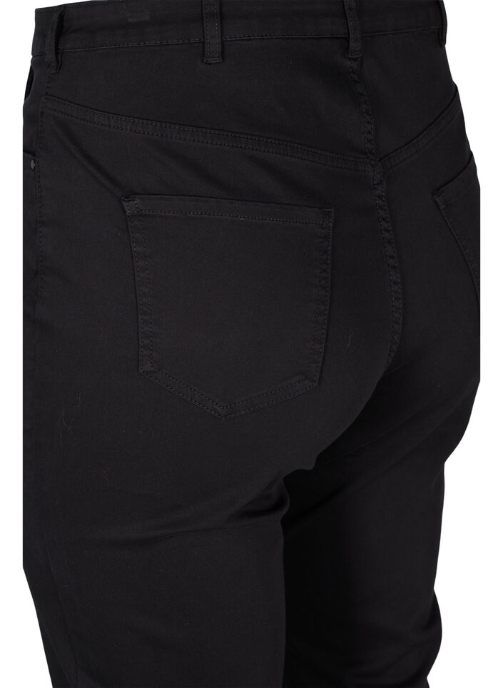 Flared jeans with extra high waist, Black, Packshot image number 2