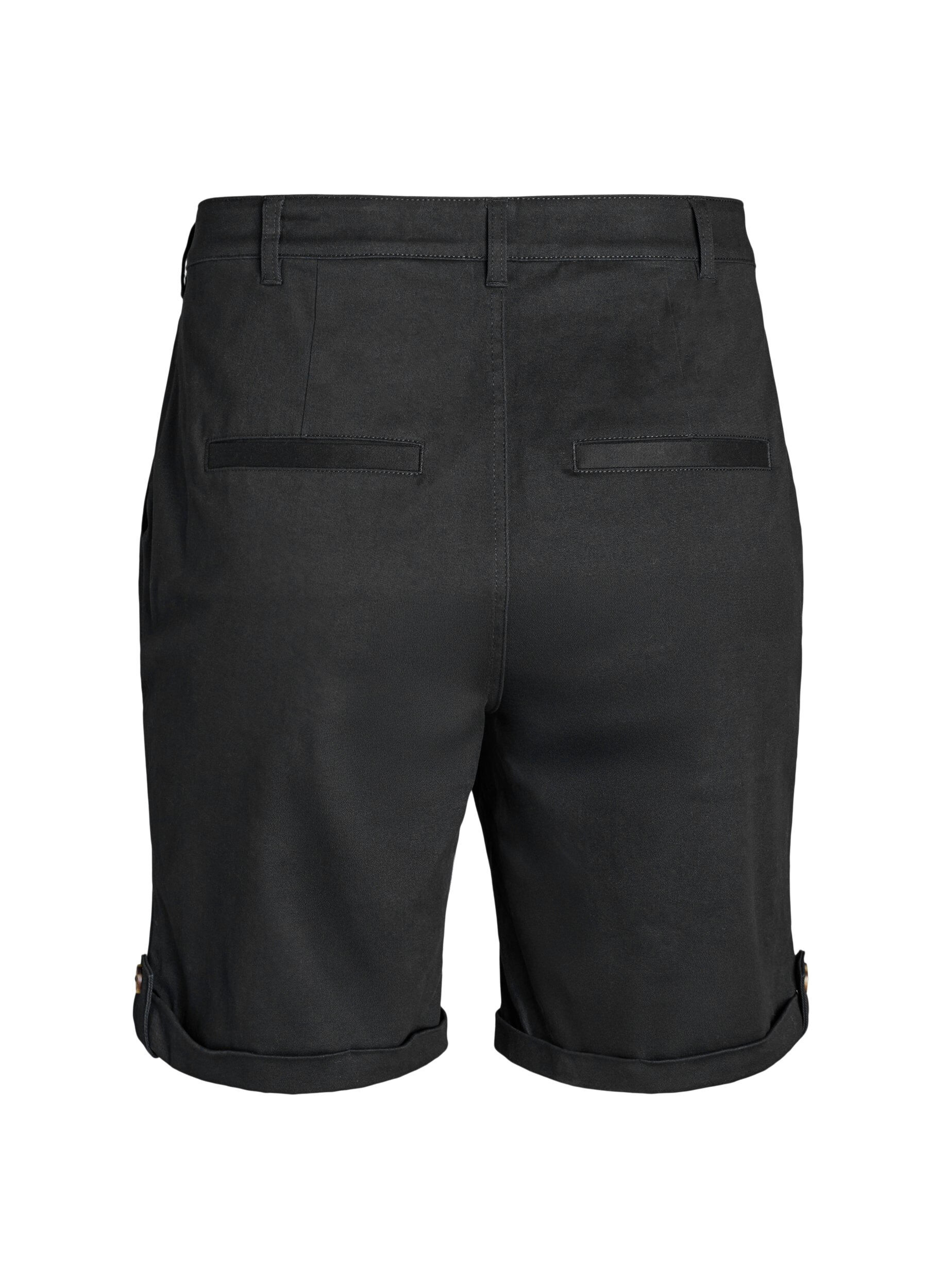 Zizzifashion Chino shorts with pockets, Black, Packshot image number 1